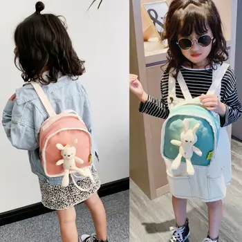 

Children Backpack Fashion Portable Cartoon Rabbit Doll Backpacks For Kids Boys Girls School Bookbag Travel Shoulder Bag Bagpack