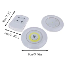 9 см Светодиодная подсветка под шкаф COB лампа с регулируемой яркостью пульт дистанционного управления беспроводной светильник s поставка