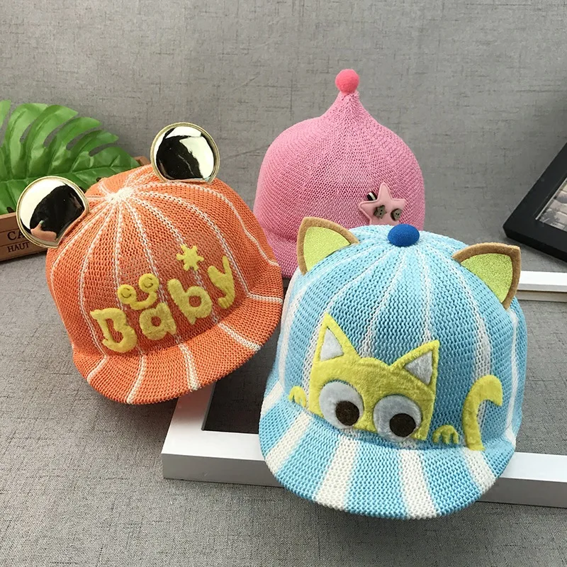 

Baby Korean-style 8-9-10 Months Infant Brim Hat 1-2-Year-Old Children GIRL'S And BOY'S Summer Small Child College Style Cool Hat