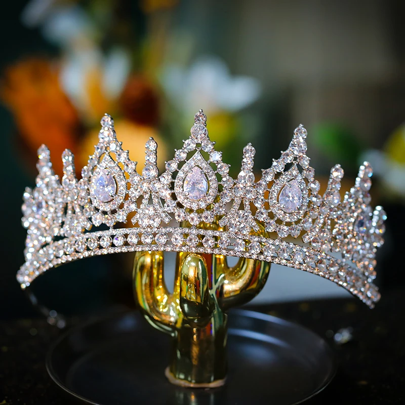 Crystal Tiara Hair Headband Wedding Queen Bridal Rhinestone Bride Crown Pageants