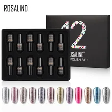 ROSALIND Гель-лак для ногтей Набор для маникюра УФ-цвета гель лак Полупостоянный Гибридный гвоздь искусство Гель-лак набор и наборы 12 шт./партия