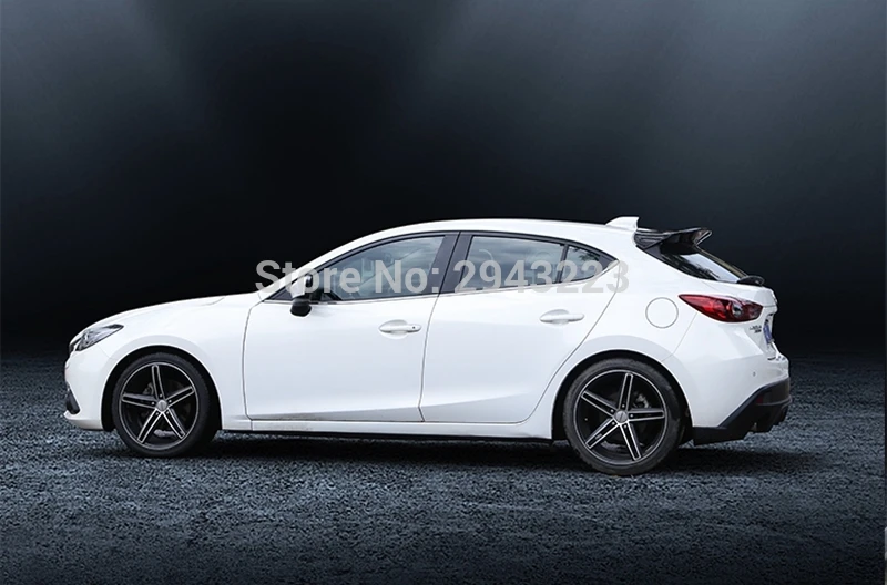 Для Mazda 3 Axela Hatchback ABS пластик окрашенный цвет задняя крыша багажник губы Крыло загрузки задний спойлер