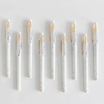 

0.7mm Plastic Nordic Style Marbled Gel Pen Black Ink Needle Pen For Students Business Pen Gift Stationery School Office Supply