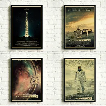

Retro Kraft Paper Film Posters Print Christopher Nolan Movie Posters Interstellar Poster for Home Bar Room Decor Wall Poster