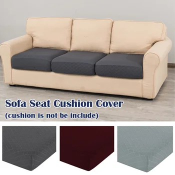 

1 Pcs Modern Stretch Sofa Seat Cushion Cover Solid Color Non-slip Thick Sofa Cushion Protective Cover 1-3 Seats