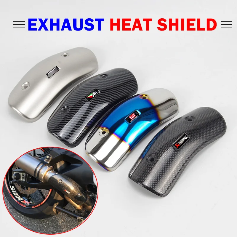 

Motorcycle exhaust muffler Carbon fiber anti-Scalding heat shield cover Protector austin racing AR Akrapovic Yoshimura sticker