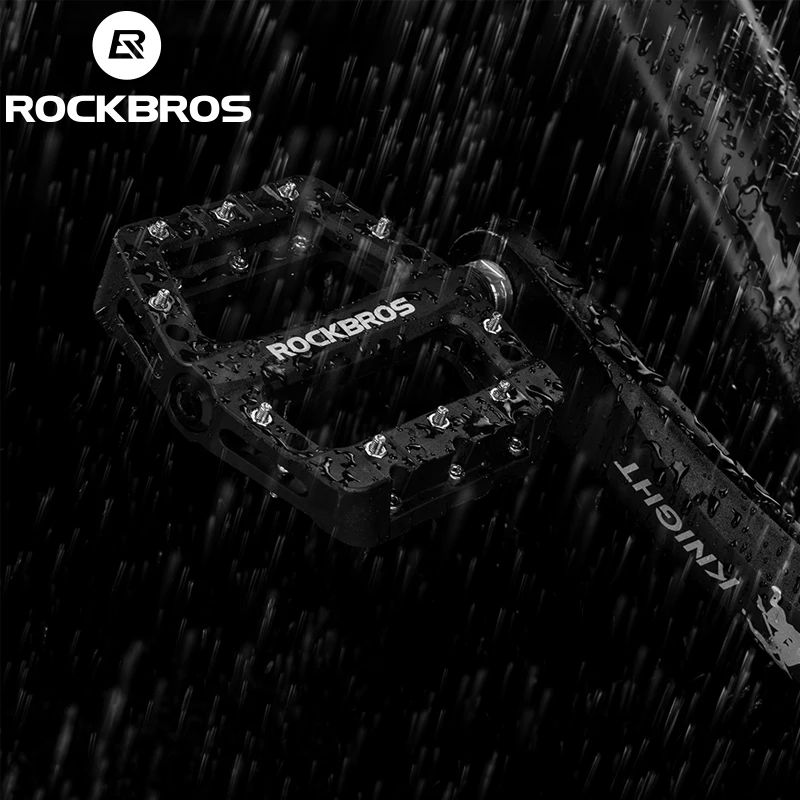 ROCKBROS нейлоновые велосипедные педали для велосипеда Mtb сверхлегкие уплотнительные подшипники прочные расширенные области противоскользящие педали велосипедные запчасти