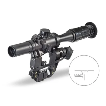 

PO 4X24 Kalashnikov Clamp Hunting Rfile Scope Old School Optic Sight Night Illiumated Reticle AK Series Aim Accessories
