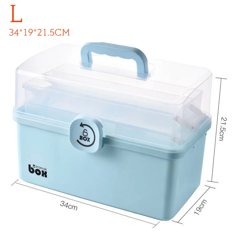MultiFunctional Large Capacity Pill Case Plastic First Aid Kit Container Family Emergency Medicine Storage Organizer With Handle