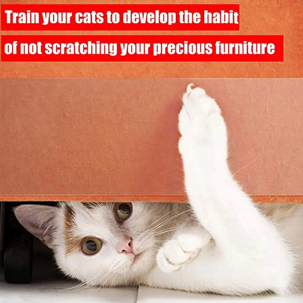 

Pet Door Safe PVC Anti-scratch Home Adhesive Surfaces Sofa Protection Guard Tool Cat Training Tape Furniture Mat