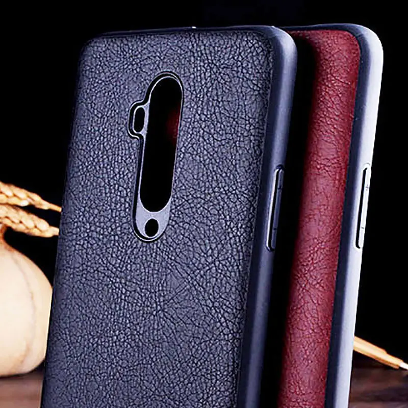 Чехол для oneplus 7t pro funda роскошный винтажный кожаный чехол с мягким TPU + PC жестким
