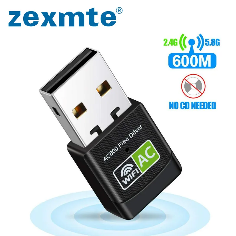 

Free Driver USB Wifi Adapter 600Mbps Wi-fi Adapter Antenna USB Ethernet PC Wi-Fi Adapter Lan Wifi Dongle USB AC Wifi Receiver