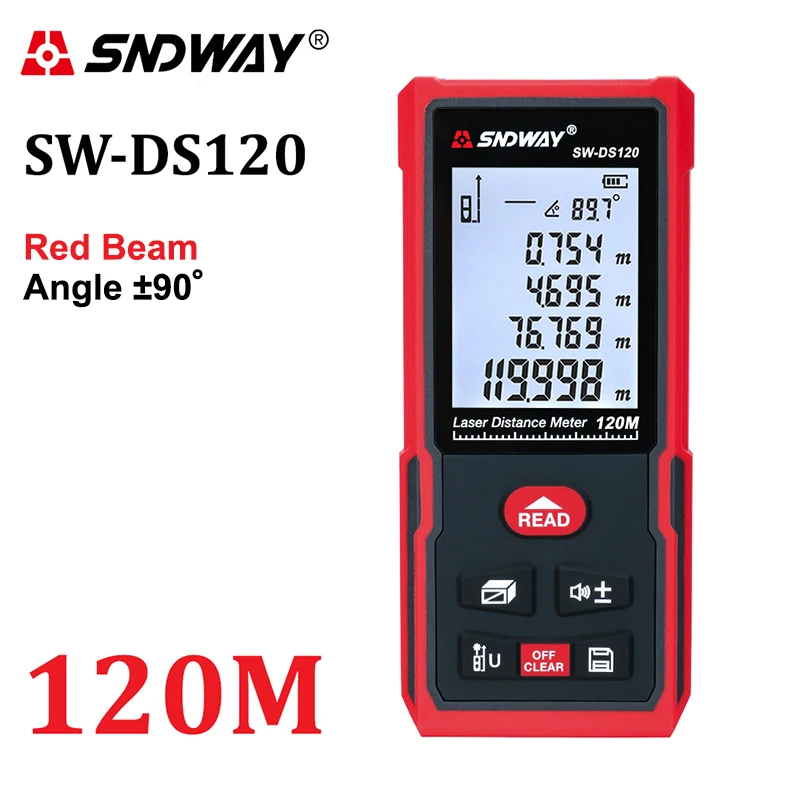 Sndway электронный рулетка лазерный дальномер 50 70 м 100 120 цифровая лента Trena Lazer