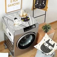 Пылезащитный чехол для холодильника с мешками для хранения, стиральная машина, холодильник, утолщенная хлопковая льняная верхняя крышка PI669