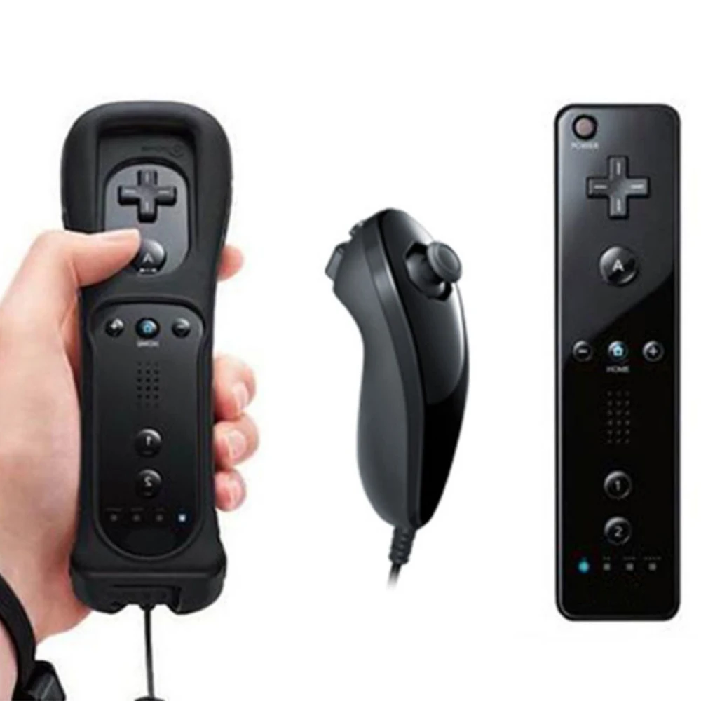 

Gamepads Built In Motion Plus Wireless Remote Gamepad Controller for Nintend Wii Gamepads Controle with Protective Silicone Case