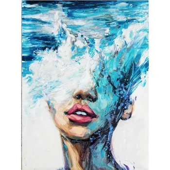 

Square/Round Drill DIY Diamond Painting Artistic combination of human head and sea water