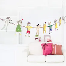 Ручная работа, для детей в возрасте от года до рождения, с мультяшным принтом, 12 предметов, вечерние, праздничные, в Корейском стиле, для мальчиков и девочек, креативные, ханги