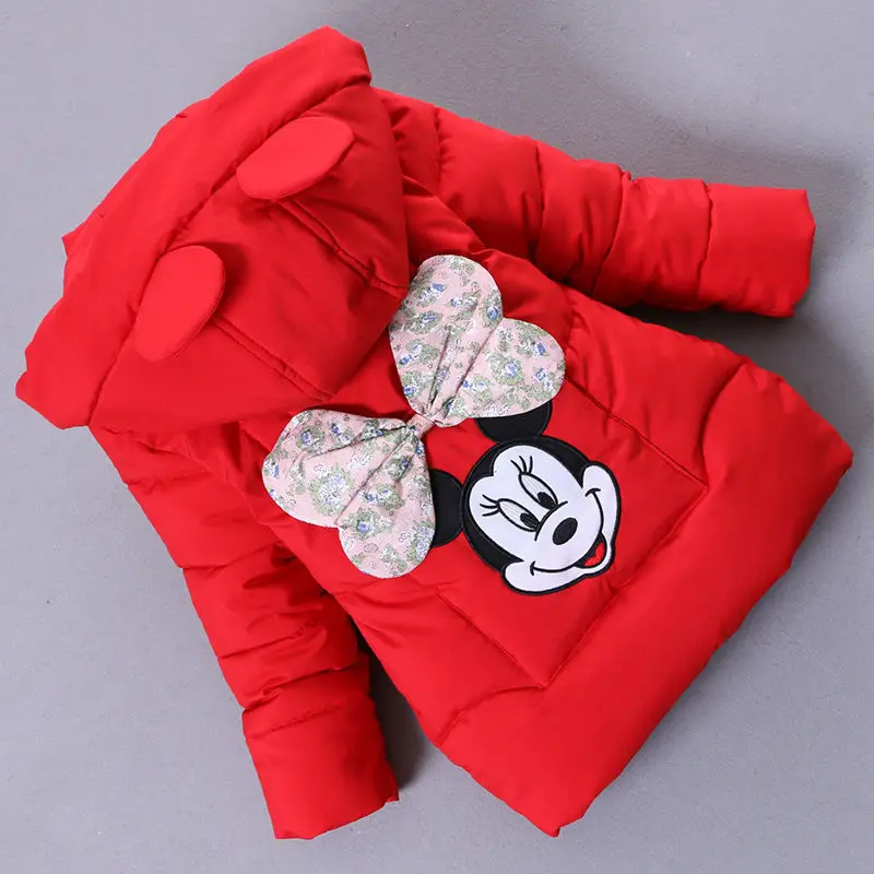 Г. Детская пуховая одежда зимние Плотные хлопковые толстовки с капюшоном для девочек, верхняя одежда для детей, теплый зимний комбинезон для девочек, куртки, пальто, От 1 до 7 лет - Цвет: red