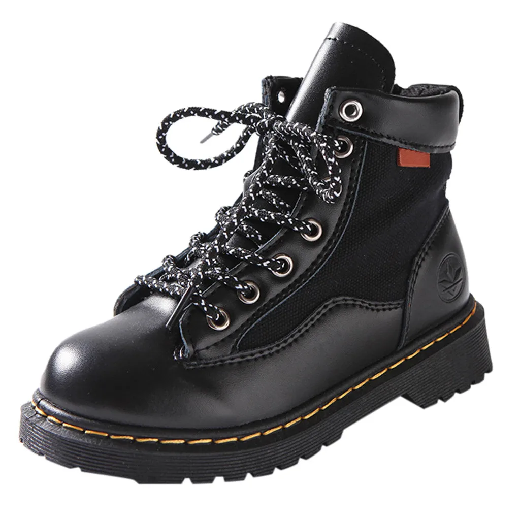 Children Kid Baby Girls Boys Ankle Sport Zip Short Boots Bootie Casual Shoes