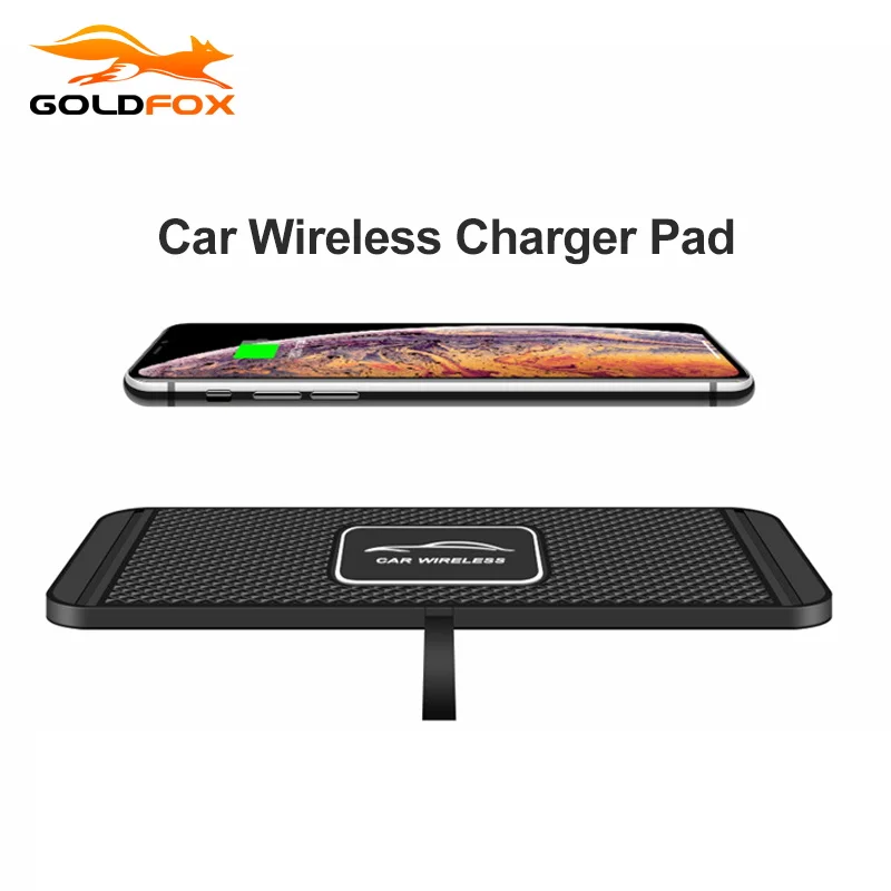 10W Wireless Car Charger for iphone X 8 11 pro Non-slip Dashboard Phone Holder Fast Car Wireless Charging Pad for Samsung S9 S20