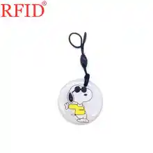 UID S50 1K 13,56 Mhz сменный записываемый брелок с кольцом RFID водонепроницаемый брелок жетон бирка Бесконтактная карта контроля доступа 1