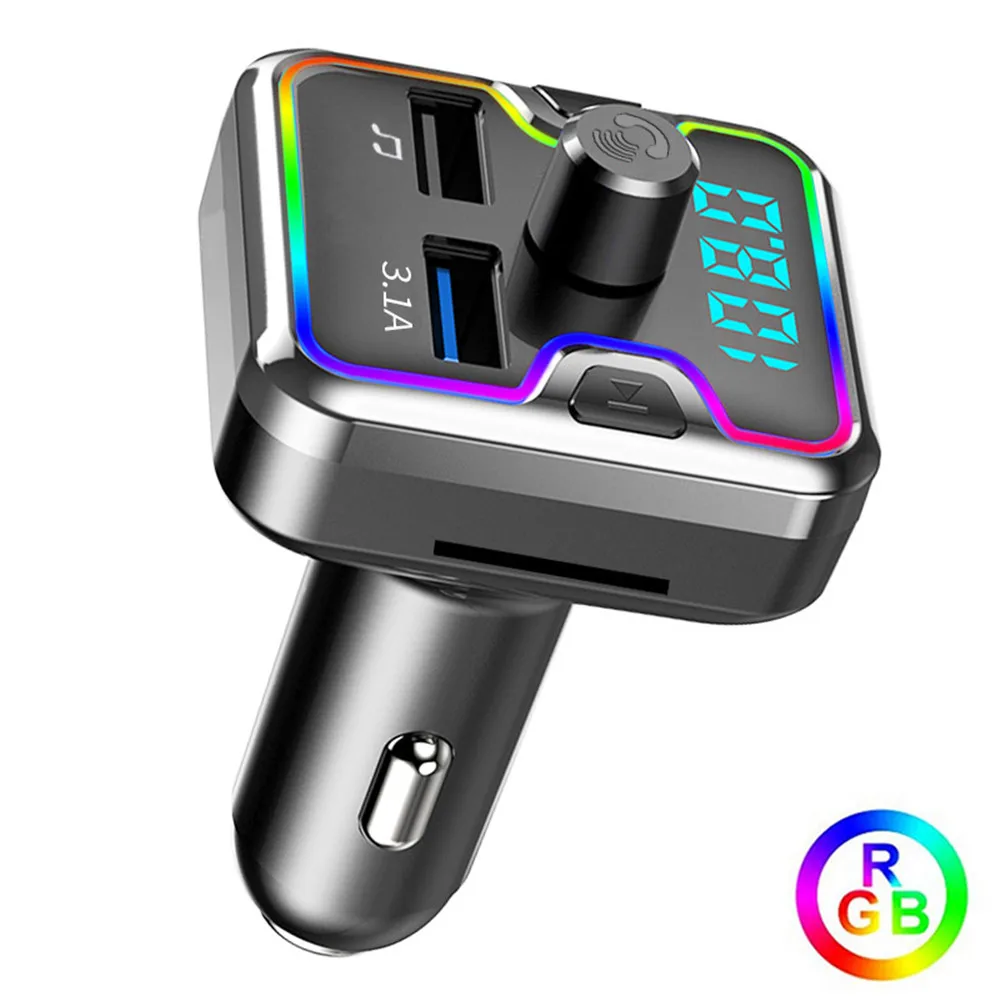 Transmetteur FM Wireless Bluetooth Voiture Car Electronic Accessories  Handfree Dual USB Car Charger 2.1A MP3