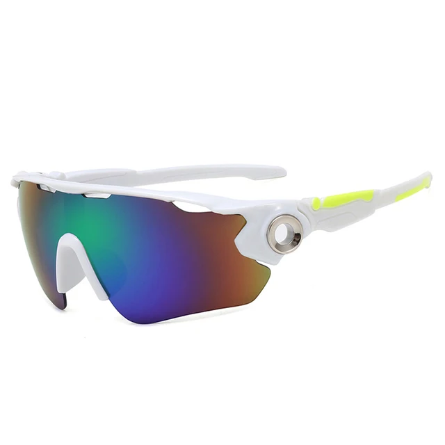 Cycling Eyewear Sunglasses UV 400 Protection Polarized Eyewear Cycling Running Sports Bike Sunglasses Goggles for Men Women white
