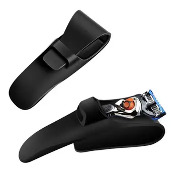 

1pc Suitable For Suitcase Portable Silicone Black Heigh Quality Men's Manual Series Razor Handle Silicone Sleeve