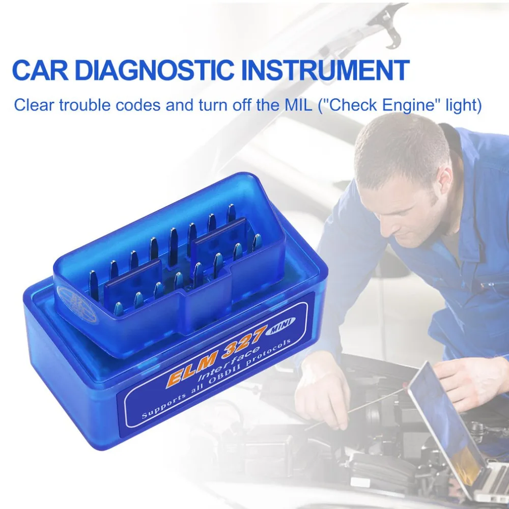 New ELM327 V2.1 Advanced OBD II Scan Tools Auto Car Diagnostic Scanner OBD2 Bluetooth Russian Car-detector Diagnostic Tools