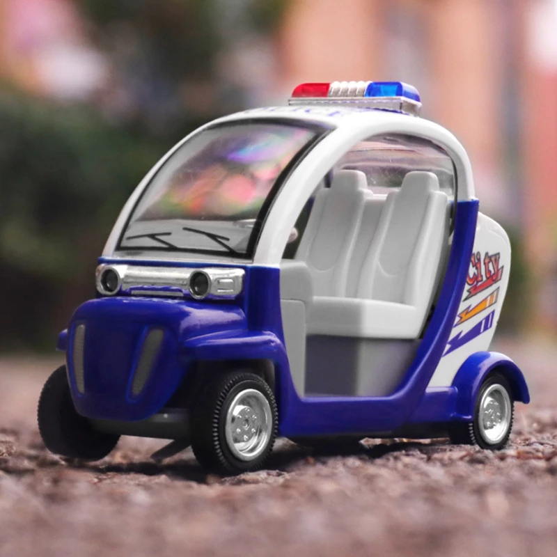 1:12 Patrol Police Motorcycle Model Simulation Alloy Metal City Sound and Light Collection Kids Toy Gift |