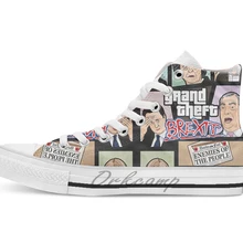 GTA Brexit дышащая Повседневная Высокая обувь на шнуровке холщовая Обувь Кеды Прямая