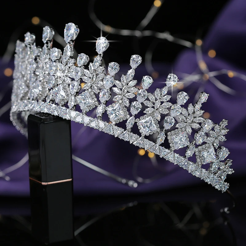 Crown HADIYANA Romance Elegant Women Wedding Bridal Hair Accessories Cubic Zirconia Luxury Jewelry BC5699 Couronne De Mariage