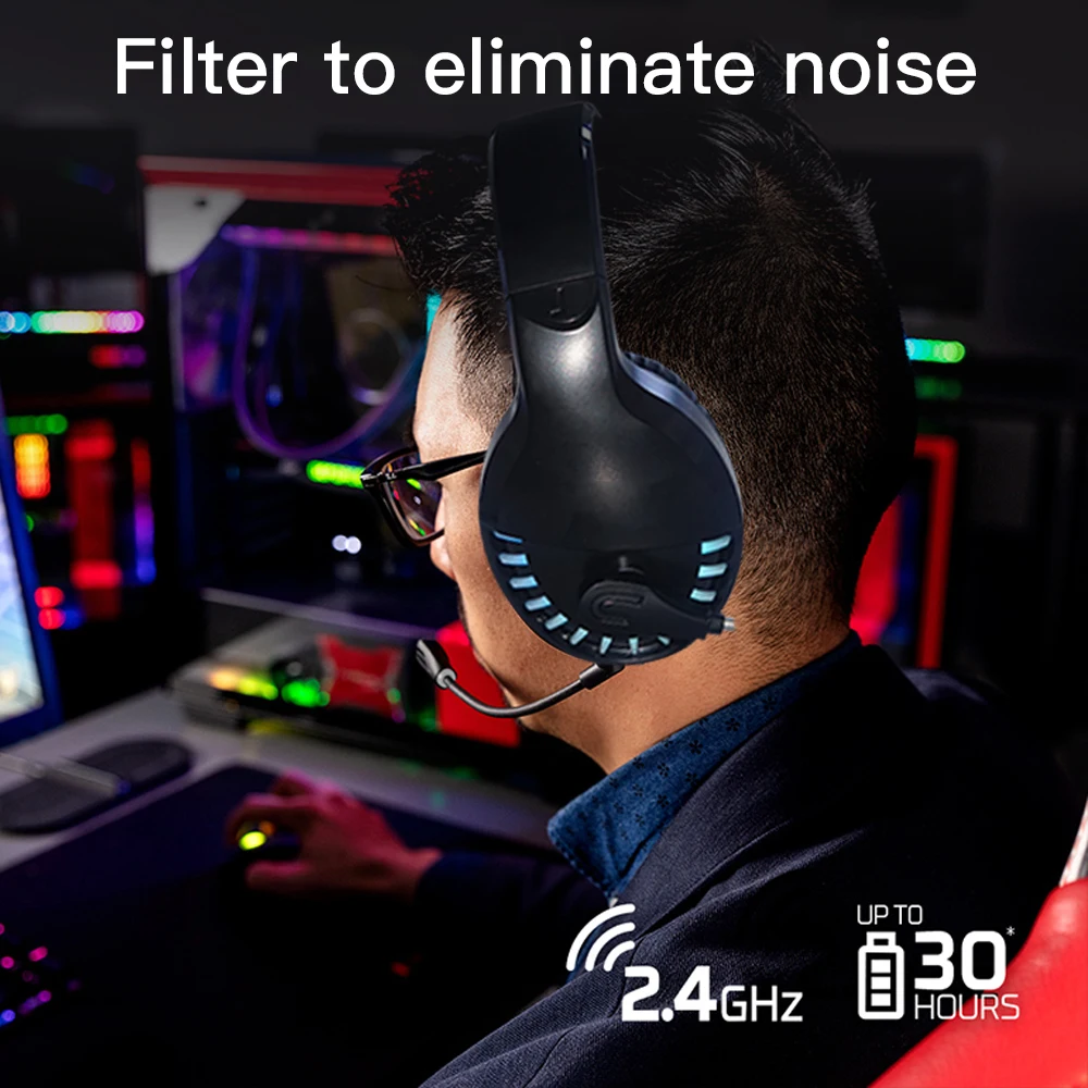 Wired Gaming Headphones Colorful Lighting Headset for PC With Microphone Headphone Stimulating battlefield Gaming Headset
