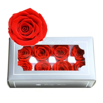 

8pcs/Box Eternal Life High Quality Flower Preserves Immortal Rose 5cm Diameter Mothers Day Valentine's Day Gift The Flower Gift