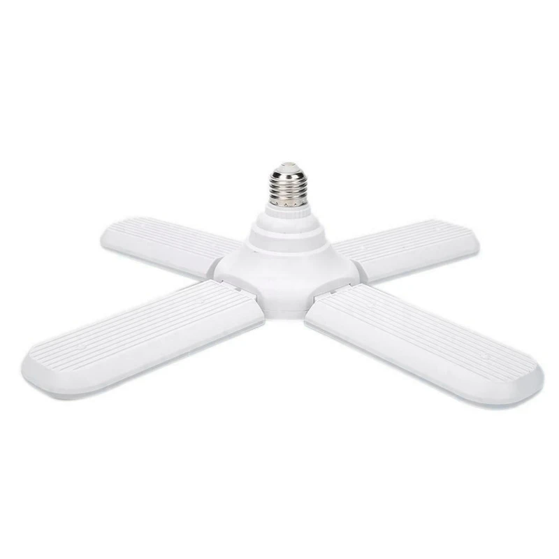 

EASY-E27 LED Bulb Foldable 4 Fan Blade Lights 60W LED Lamp Super Bright White 6500K for Indoor Home Ceiling Light 96-265V SMD283