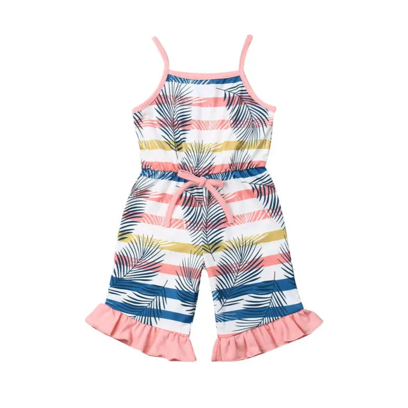 

Pudcoco 2019 Summer Newborn Baby Girl Cotton Clothes Long Romper Jumpsuit Striped Outfit Beach Suit Sunsuit