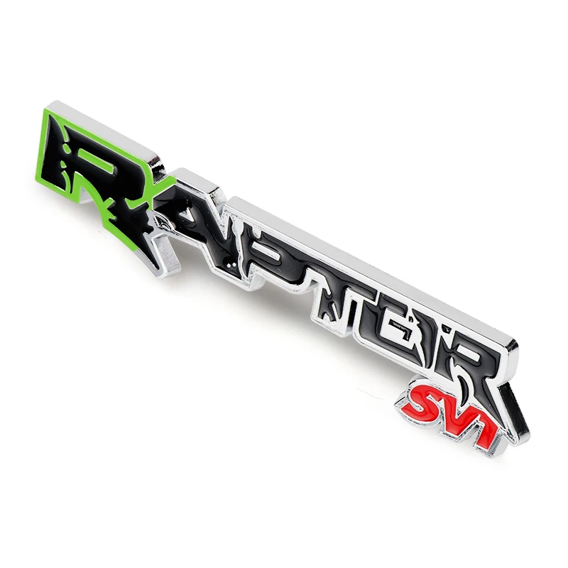Black red green Автомобильный Стайлинг 3D металлический сплав Raptor SVT логотип наклейка украшение для Ford F150 Fiesta SUV Mustang Ranger Galaxy автомобильные аксессуары - Название цвета: Black red green