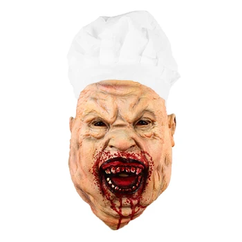 

Patygr Meateater Bloody Butcher Mask Latex Oversized Head Costume Haunted House Decor
