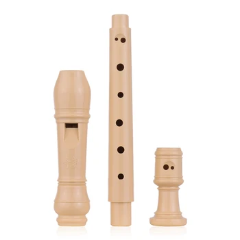 8 otworów sopran Descant Recorder styl barokowy Fingering flet z kijem do czyszczenia przenośna smycz Finger Rest dla początkujących tanie i dobre opinie CN (pochodzenie) QM8A-4B