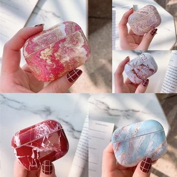 

For AirPods Pro Case luxury Marble back PC glossy anti-scratch Protective hard Cover fundas For Air pods Pro 3 Earphone Case
