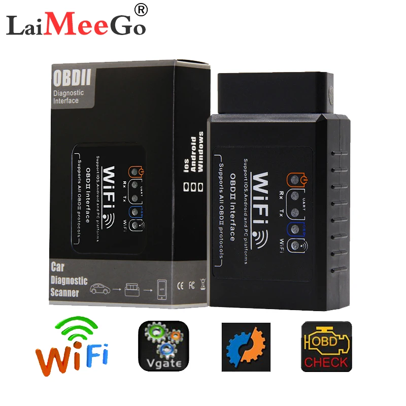 Автомобильный мини сканер OBD V2.1 Wi Fi ELM327 OBD2 Bluetooth автомобильный тестер OBDII 2 ELM 327