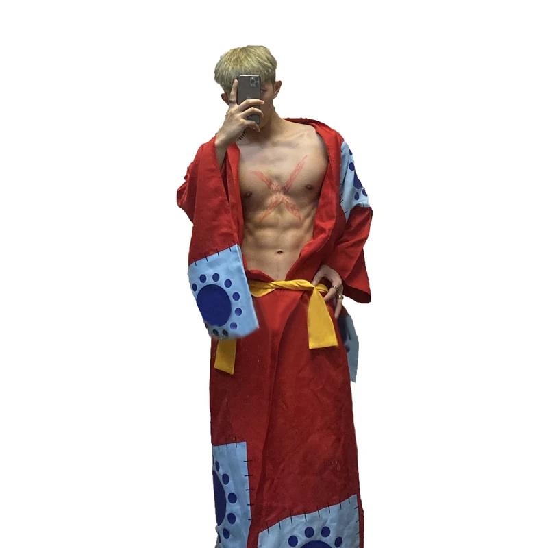 One Piece Monkey D Luffy Red Cape red suit cosplay costume man/'s outfit custom