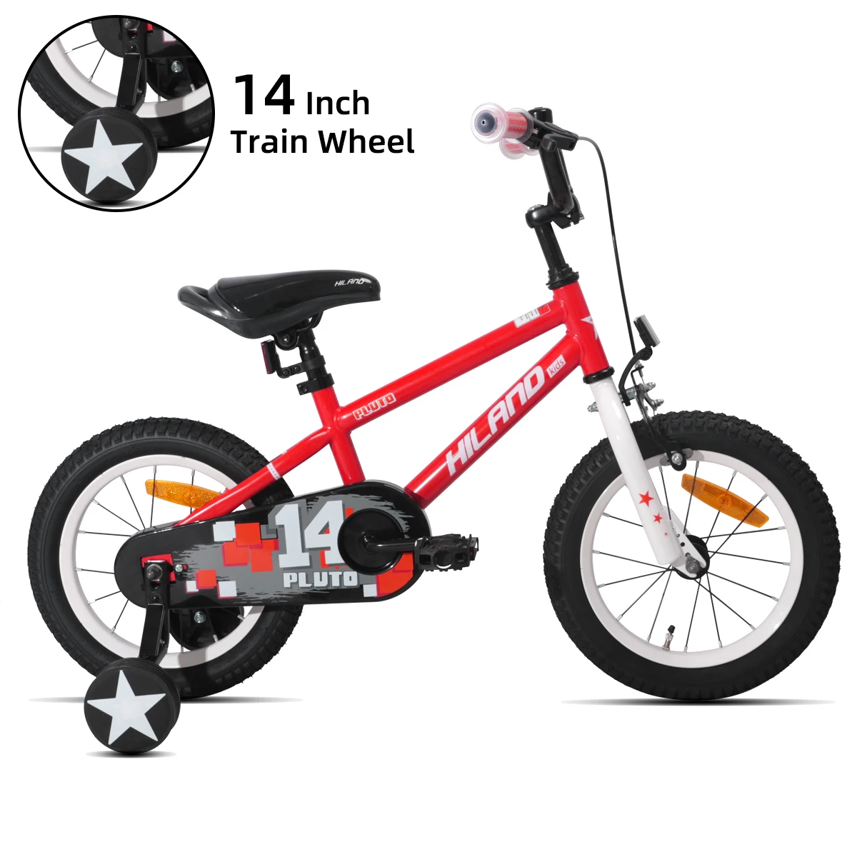 Bicicleta con rueda de entrenamiento para niños, bici con freno de pie, 14  y 16 pulgadas, 5 colores, envío gratis
