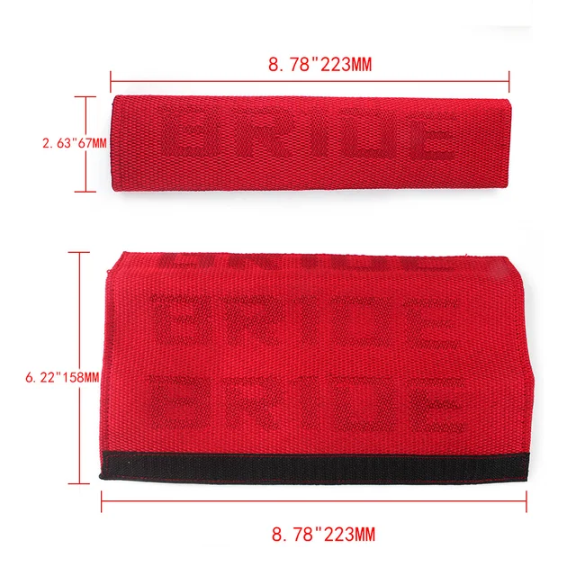 New 1Pair JDM Style Bride/RECARO Soft Car Seat Belt Cover Fabric Shoulder  Cushion Protector Safety Belts Shoulder Pads RS-BAG071 - AliExpress