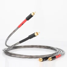 

Preffair Hi-End 4cores Silver Plated Signal Line RCA to RCA audio cable with Gold Plated RCA plug audio Hifi Interconnect cable
