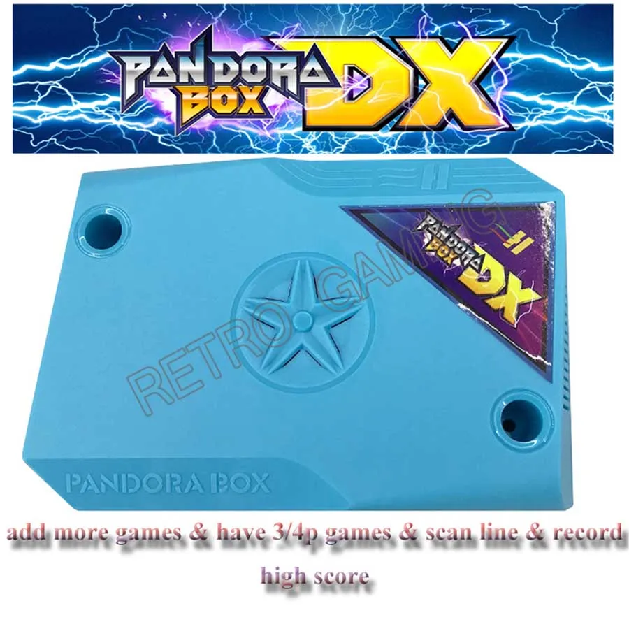 US $179.99 CRT Pandora box DX arcade kit 3000 in 1 with 3D and 3P4P games LED copy Sanwa button joystick for DIY arcade cabinet machine