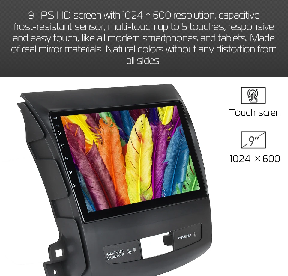 Excellent Marubox TK900DSP, Car Multimedia Player for Mitsubishi Outlander 2005 - 2011, 9" IPS Screen, Android 9.0, Car Radio 64GB 5