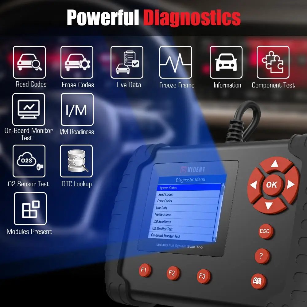 Система автоматического сканирования VIDENT iLink400 Full System ABS/SRS/EPB // DPF