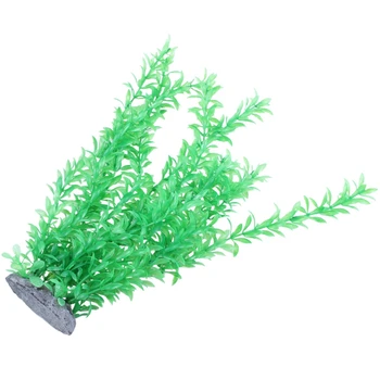 

New Plastic Underwater Aquarium Grass Plant Decor 18.5 inches Green