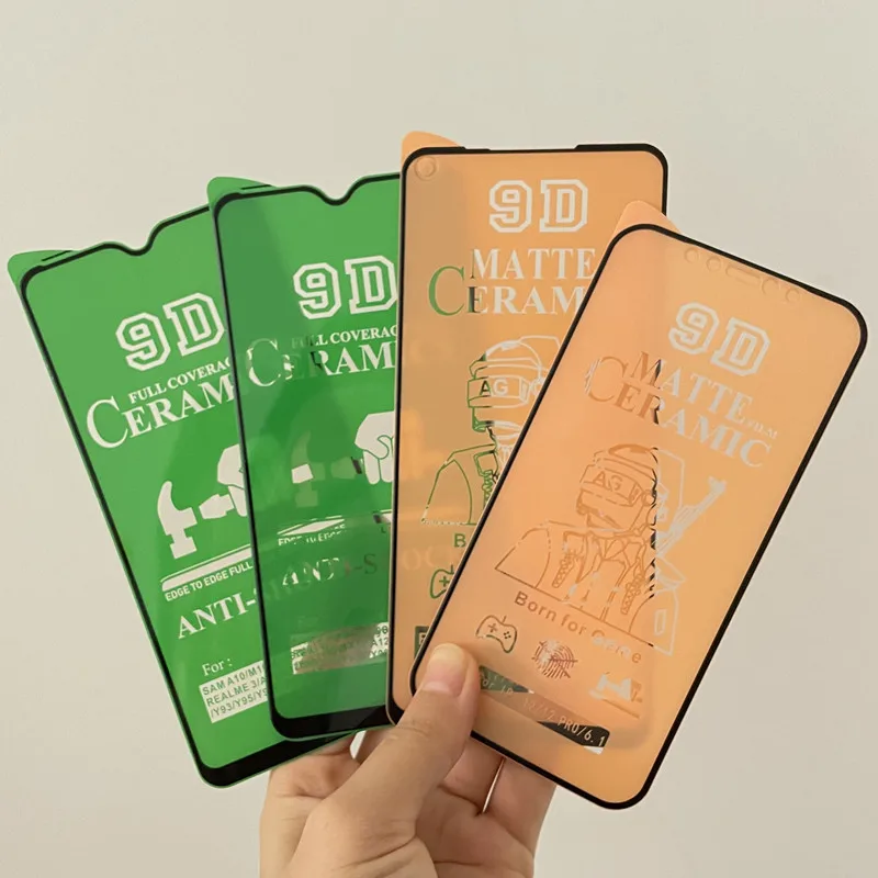 10-Pack 9D Ceramics HD Matte Full Cover Anti-Shock Screen Protectors